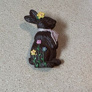 Chocolate Easter Bunny Pin, not real chocolate!!